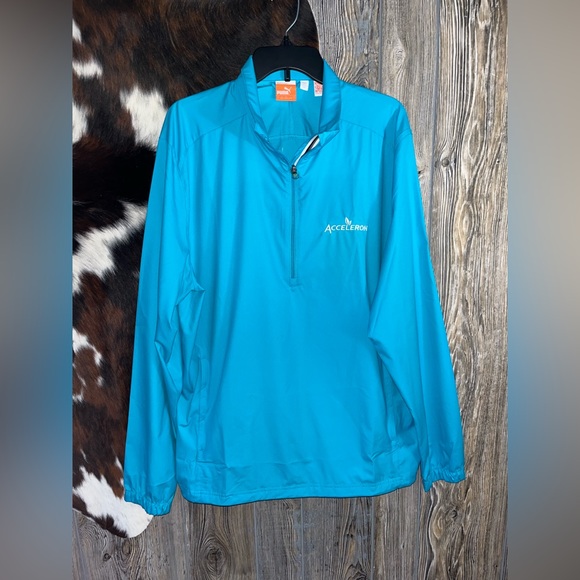 Puma Jackets & Blazers - NWT PUMA blue windbreaker size large Acceleron branded logo